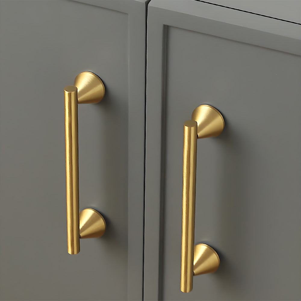 Unique Design Cone-shaped Feet Brass Cabinet Pulls