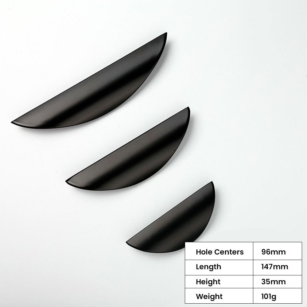 Half Moon Finger Edge Cabinet Handles Door Hardware
