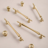 Retro Gold Brass Wardrobe Handles And Knobs