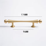Modern Scroll-Inspired Brass Cabinet Pulls