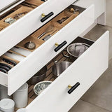 Leather Drawer Pulls Handles Wardrobe Dresser Knobs