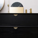 Gold Leaf Brass Cabinet Wardrobe Pulls Drawer Knobs