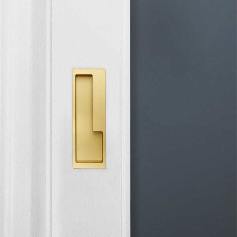 Zinc Alloy Concealed Barn Door Handle Drawer Pull