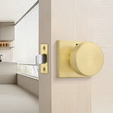 Zinc Alloy Square Passage Interior Door Knobs for Bedroom