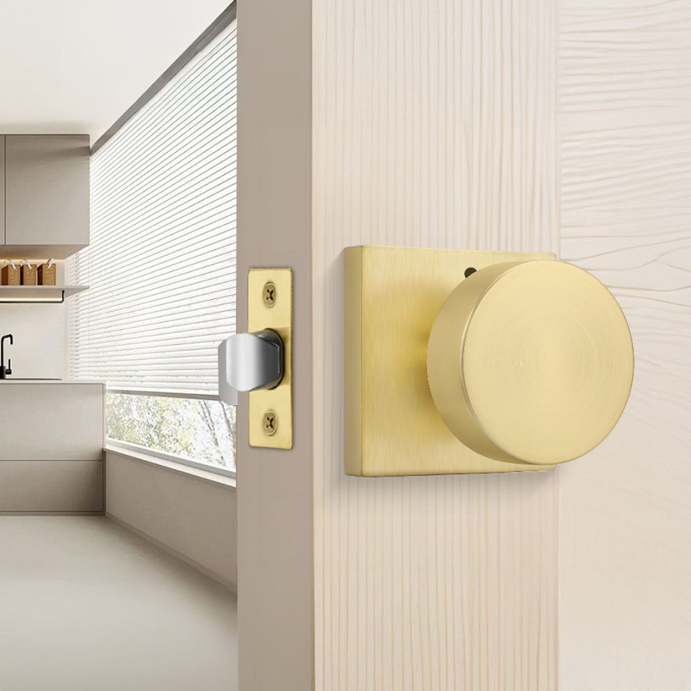 Zinc Alloy Square Passage Interior Door Knobs for Bedroom
