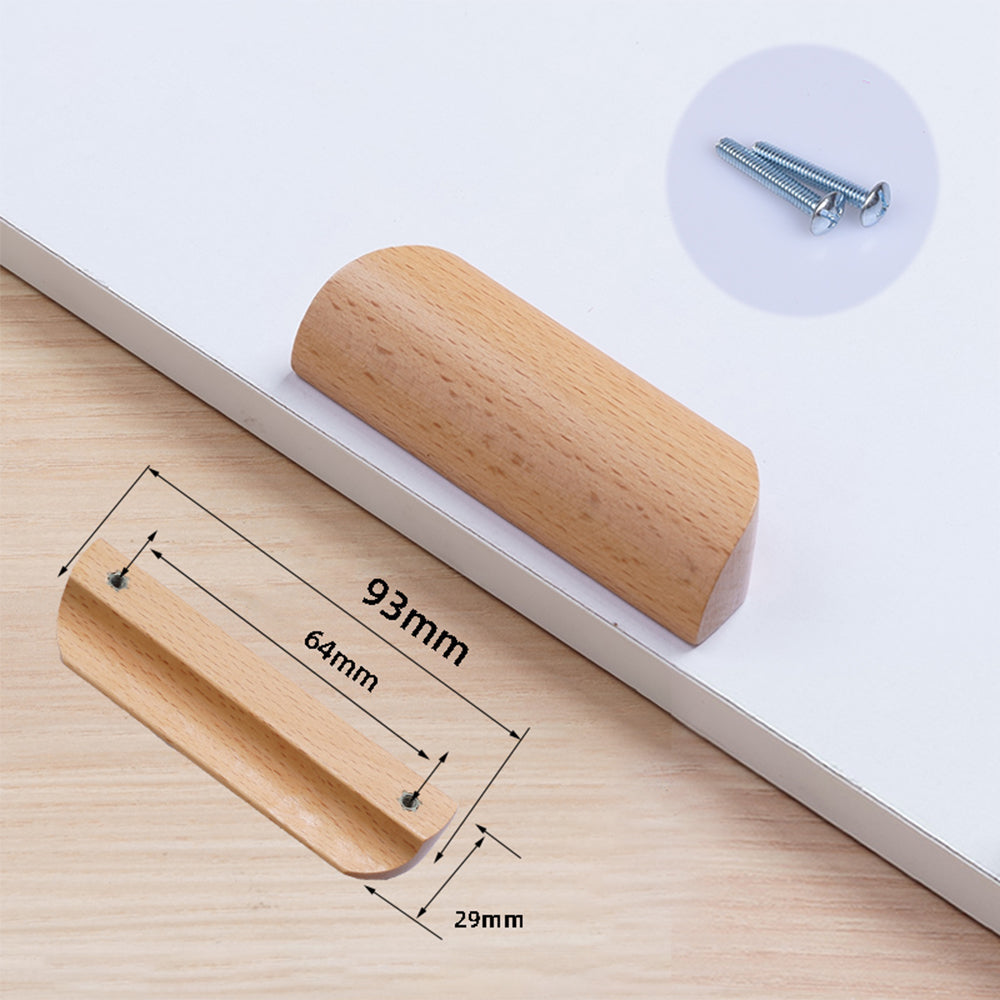 Morden Solid Wood Cabinet Drawer Pulls Wardrobe Handles Knobs for Home