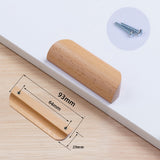 Morden Solid Wood Cabinet Drawer Pulls Wardrobe Handles Knobs for Home