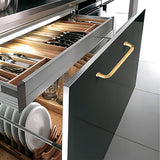 French Minimalist U-shaped Rounded Arc Cabinet Handles