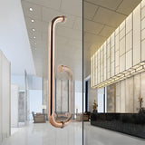 Bathroom 304 Stainless Steel Glass Door Handles