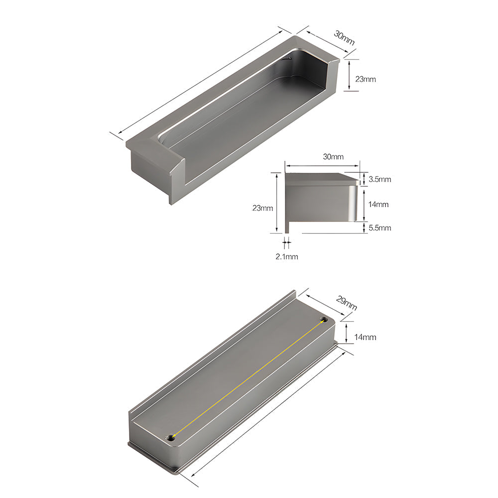 Stylish Recessed Flush Finger Pull for Cabinet