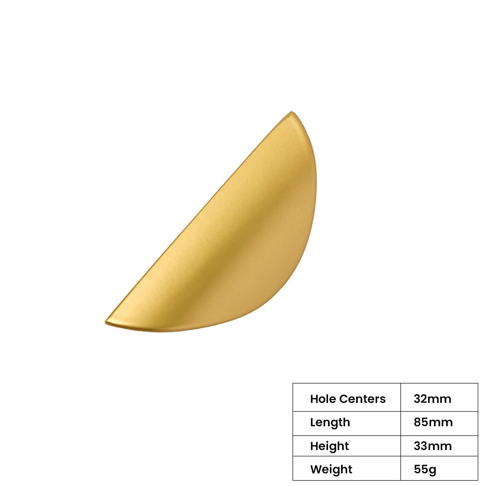 Half Moon Finger Edge Cabinet Handles Door Hardware