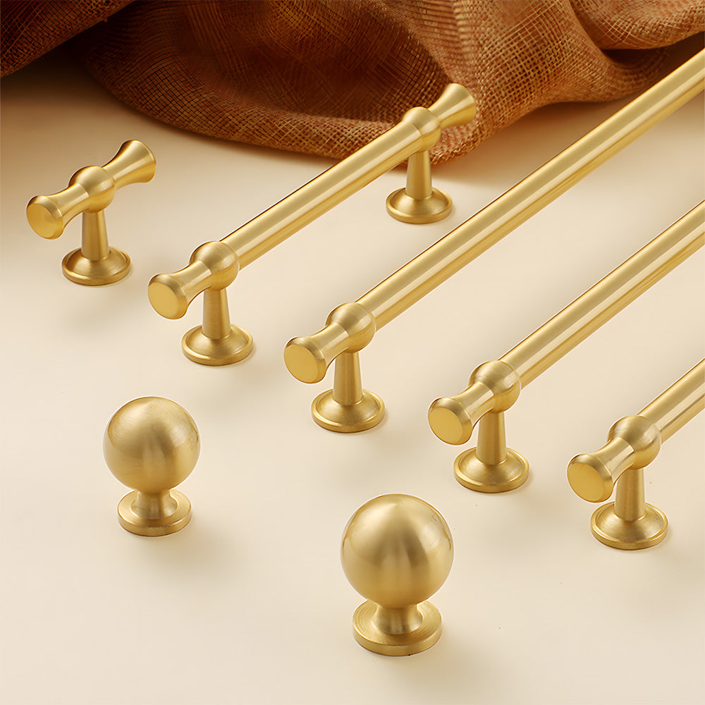 Brass Gold Solid Wardrobe Handle