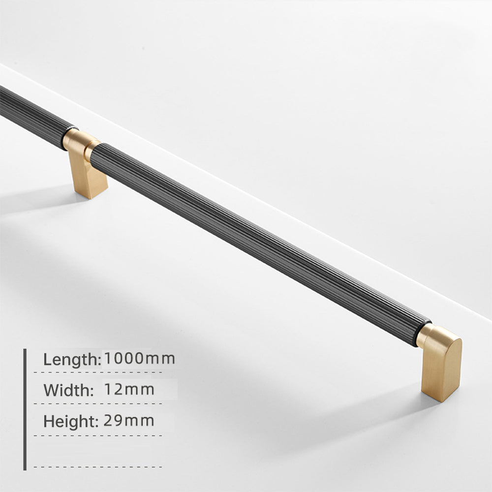 2 Pack Long Two-Color Splicing Aluminum Alloy Cabinet Handles