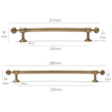 Antique Solid Brass Drawer Pulls Cabinet Handles