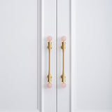 Personality Crystal Brass French Light Luxury Style Wardrobe Cabinet  Pull