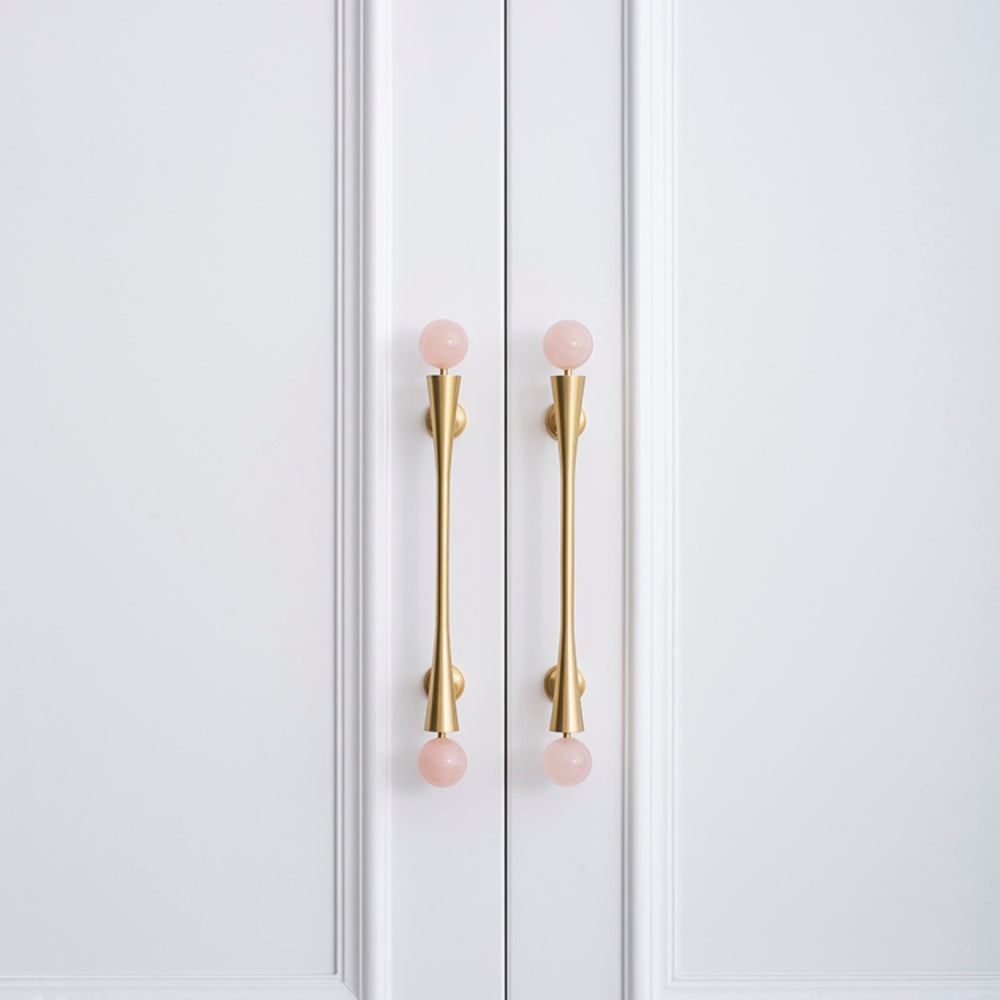 Personality Crystal Brass French Light Luxury Style Wardrobe Cabinet  Pull