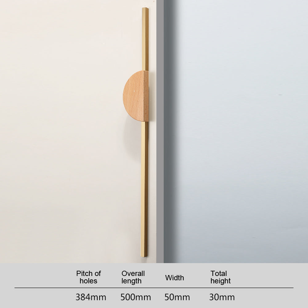 A Pair of Semicircle Wooden Natural Walnut Wardrobe Pulls
