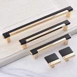Zinc Alloy Modern Gold Black Chrome Kitchen Handles