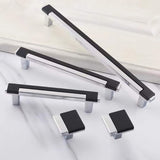 Zinc Alloy Modern Gold Black Chrome Kitchen Handles