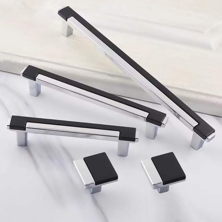 Zinc Alloy Modern Gold Black Chrome Kitchen Handles