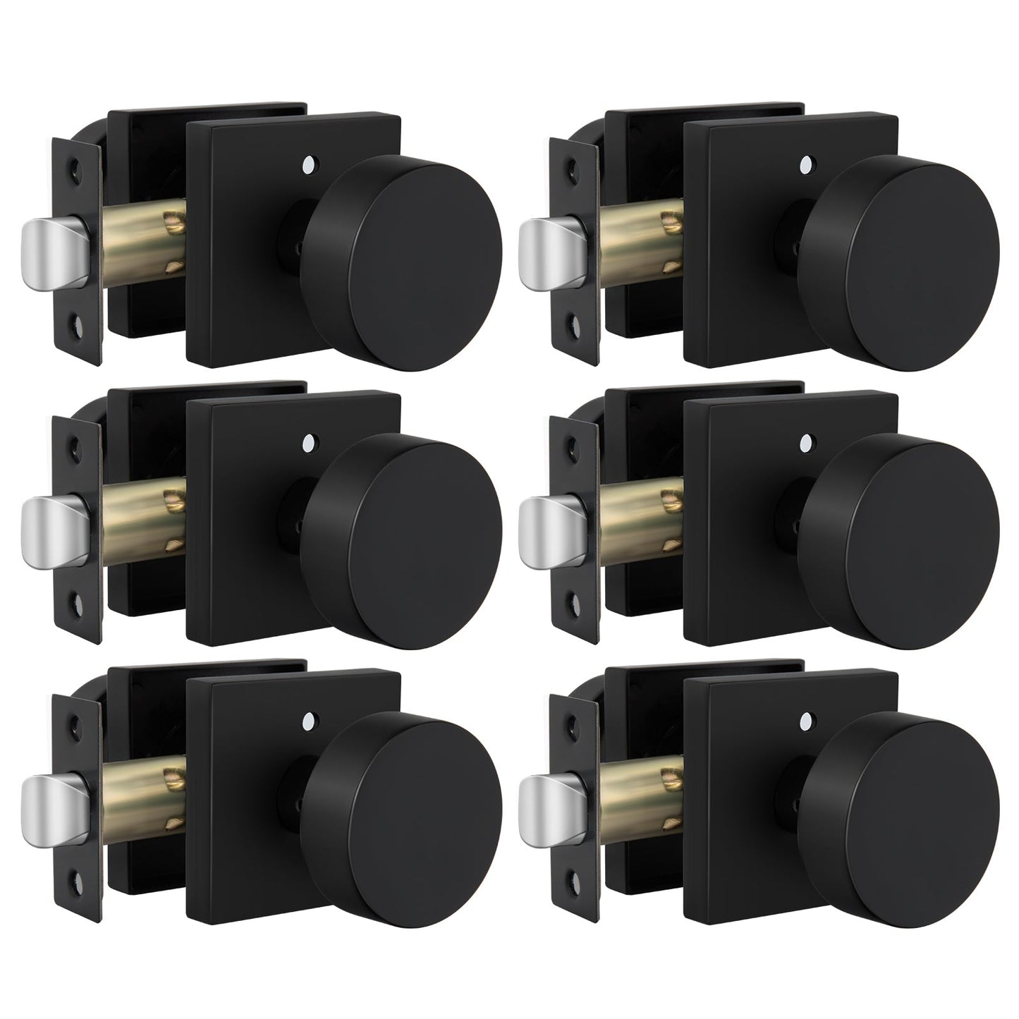 Zinc Alloy Square Passage Interior Door Knobs for Bedroom