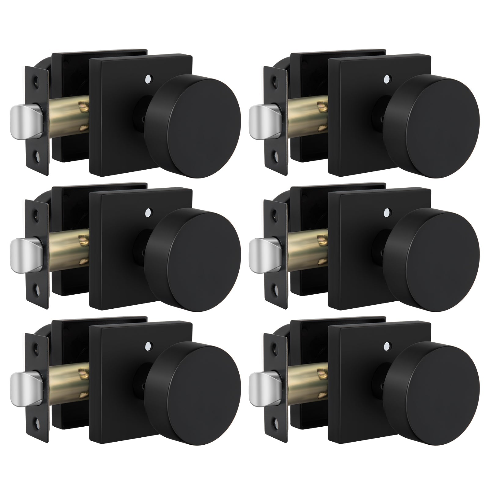 Zinc Alloy Square Passage Interior Door Knobs for Bedroom