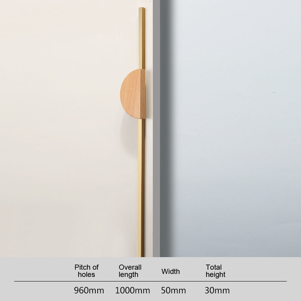 A Pair of Semicircle Wooden Natural Walnut Wardrobe Pulls