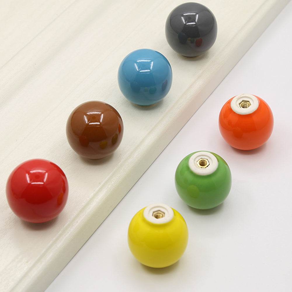 Ball Shape Colorful Wardrobe Drawer Knobs