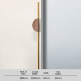 A Pair of Semicircle Wooden Natural Walnut Wardrobe Pulls