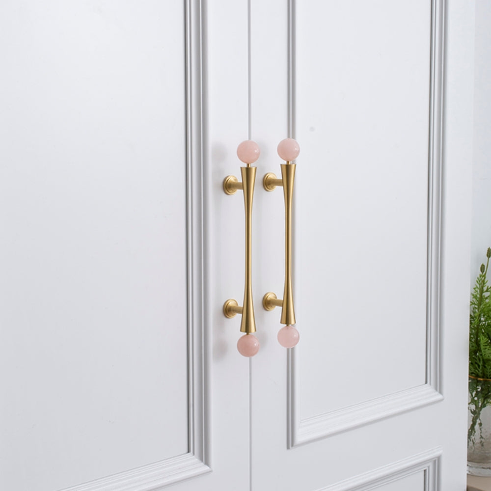 Personality Crystal Brass French Light Luxury Style Wardrobe Cabinet  Pull