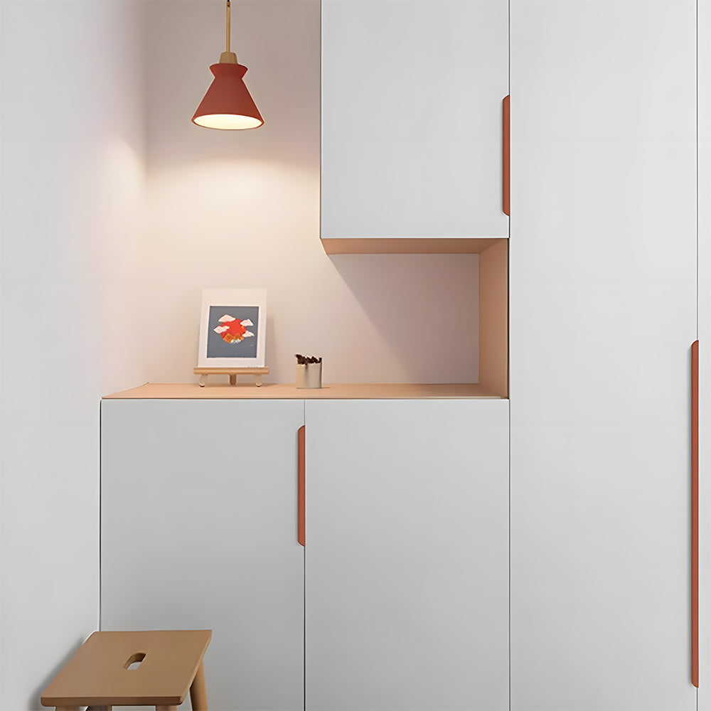 Long Multicolored Simple Invisible Finger Cabinet Drawer Handle