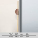 A Pair of Semicircle Wooden Natural Walnut Wardrobe Pulls