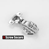 Cabinet Hinges Soft Close Hinges For Frameless Kitchen Cabinets Door 1.2mm Thickness Stainless Steel Nickel Plated Finish