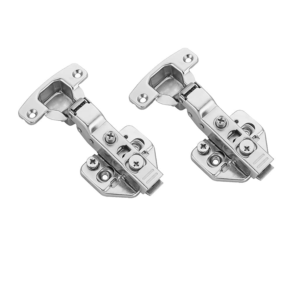 Cabinet Hinges Soft Close Hinges For Frameless Kitchen Cabinets Door 1.2mm Thickness Stainless Steel Nickel Plated Finish