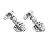 Cabinet Hinges Soft Close Hinges For Frameless Kitchen Cabinets Door 1.2mm Thickness Stainless Steel Nickel Plated Finish