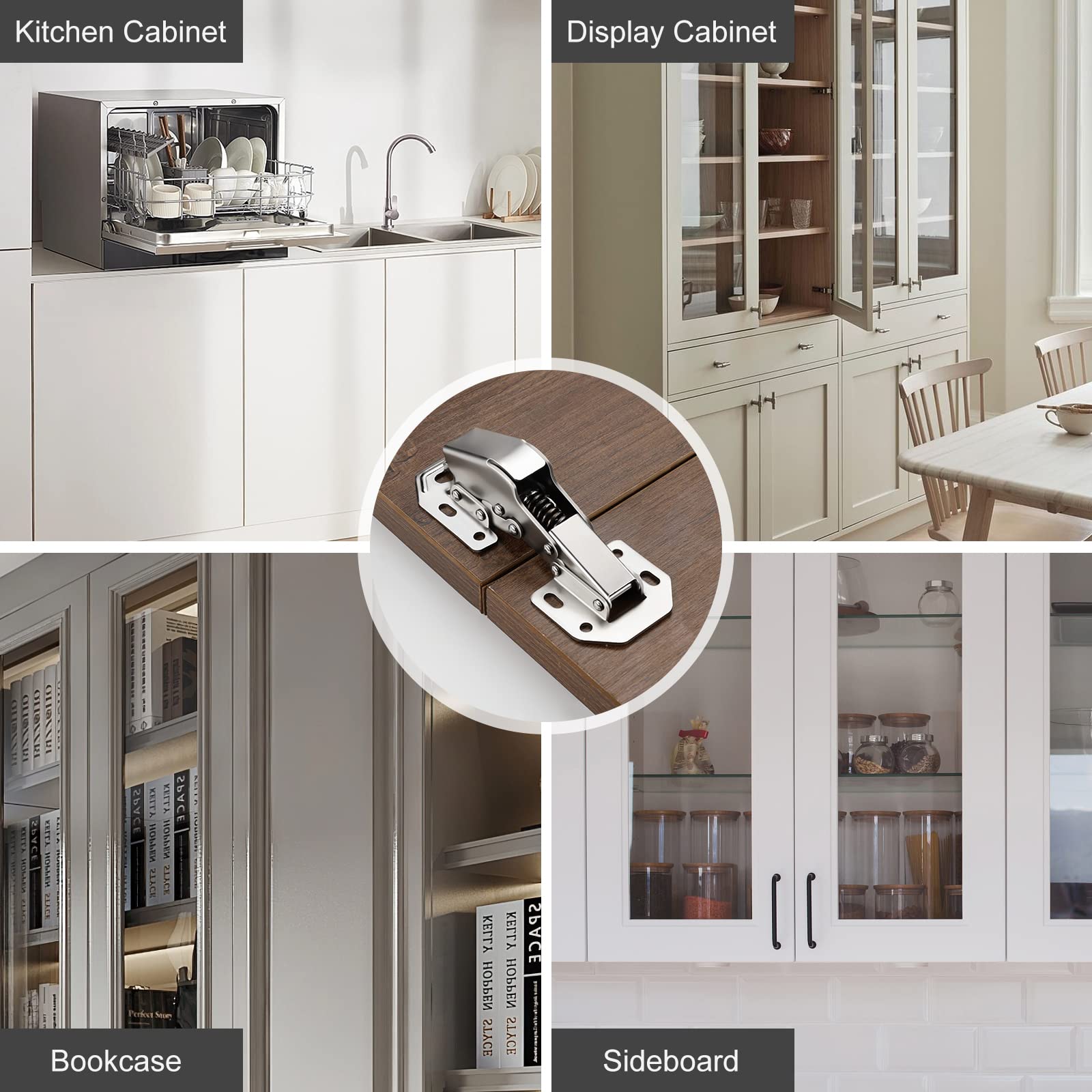 90 Degree Full Overlay Soft Closing Frameless Cabinet Doors Hinges
