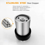 Stainless Steel Modern Decorative Rubber Bumper Door Holder Solid Heavy Duty Cylinder Doorstop