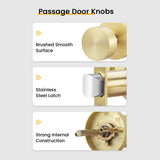 Heavy Duty Zinc Alloy Indoor Rounded Bathroom Door knobs