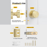 Heavy Duty Zinc Alloy Indoor Rounded Bathroom Door knobs