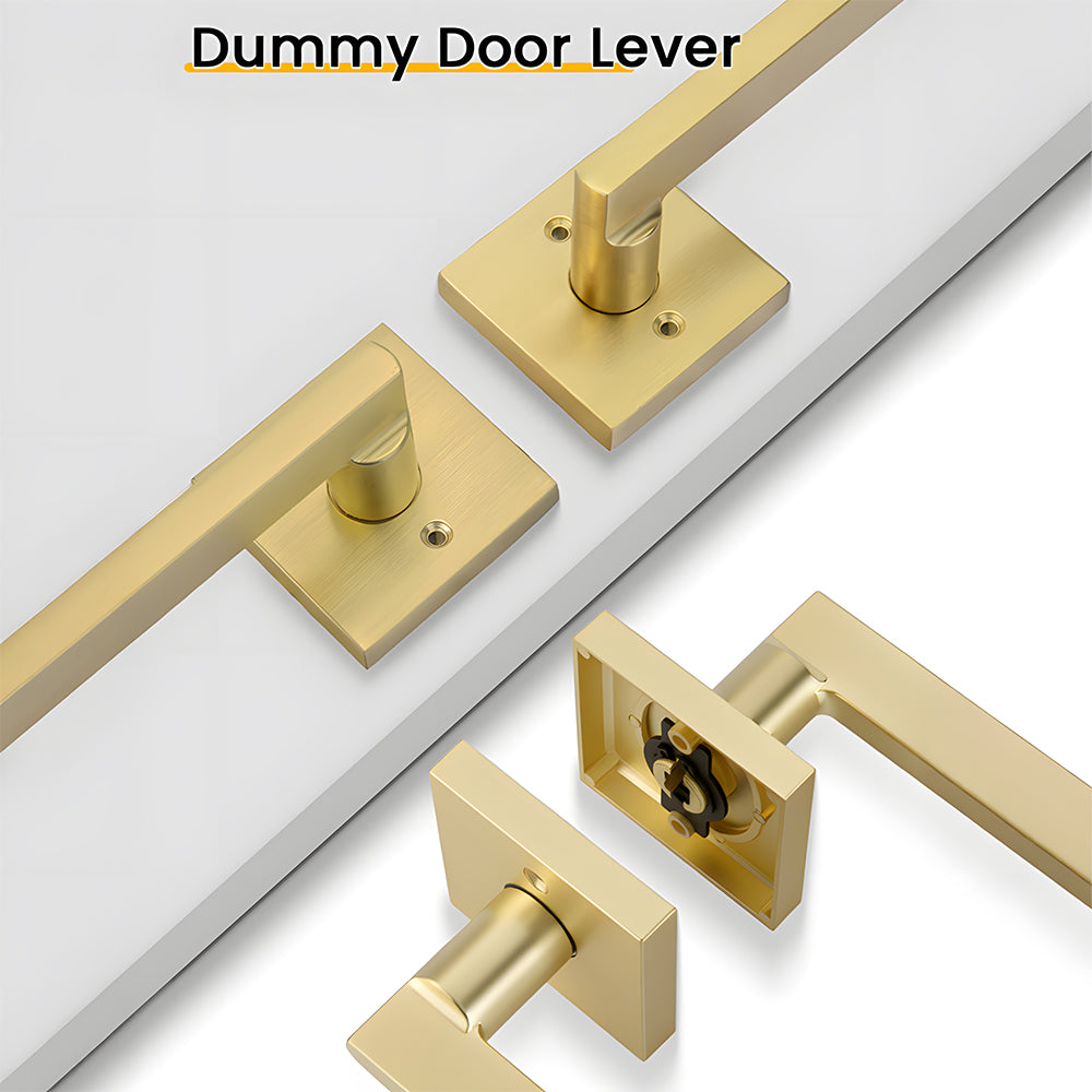 Brushed Gold Decorative Interior Door Lever Door Handle