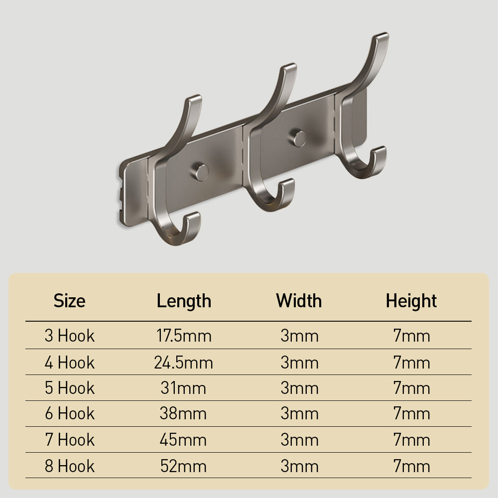 Bedroom Door Coat Storage Aluminum Alloy Steel Hook