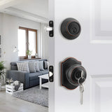 Keyed Entry Front Door Knob Set with Deadbolt