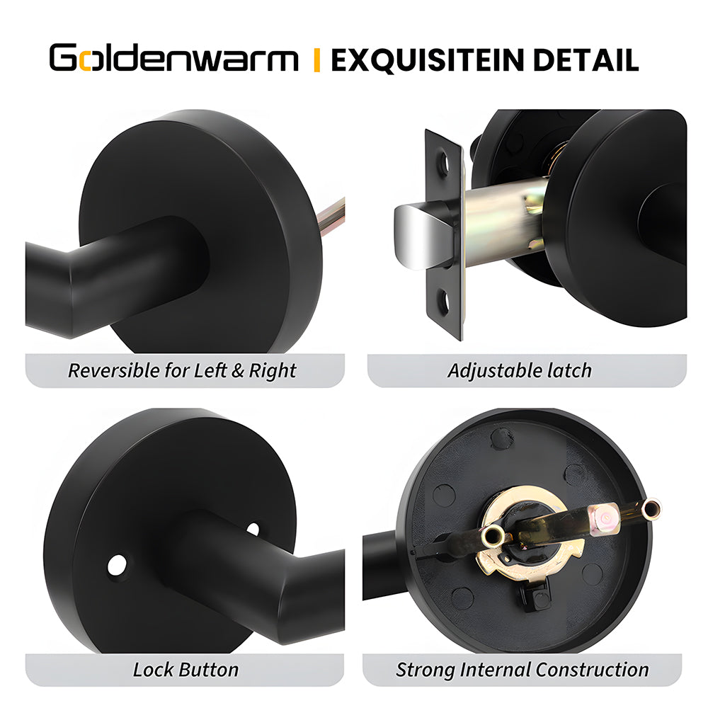Zinc Alloy Closet Door Lever Handles for Hallway Doors