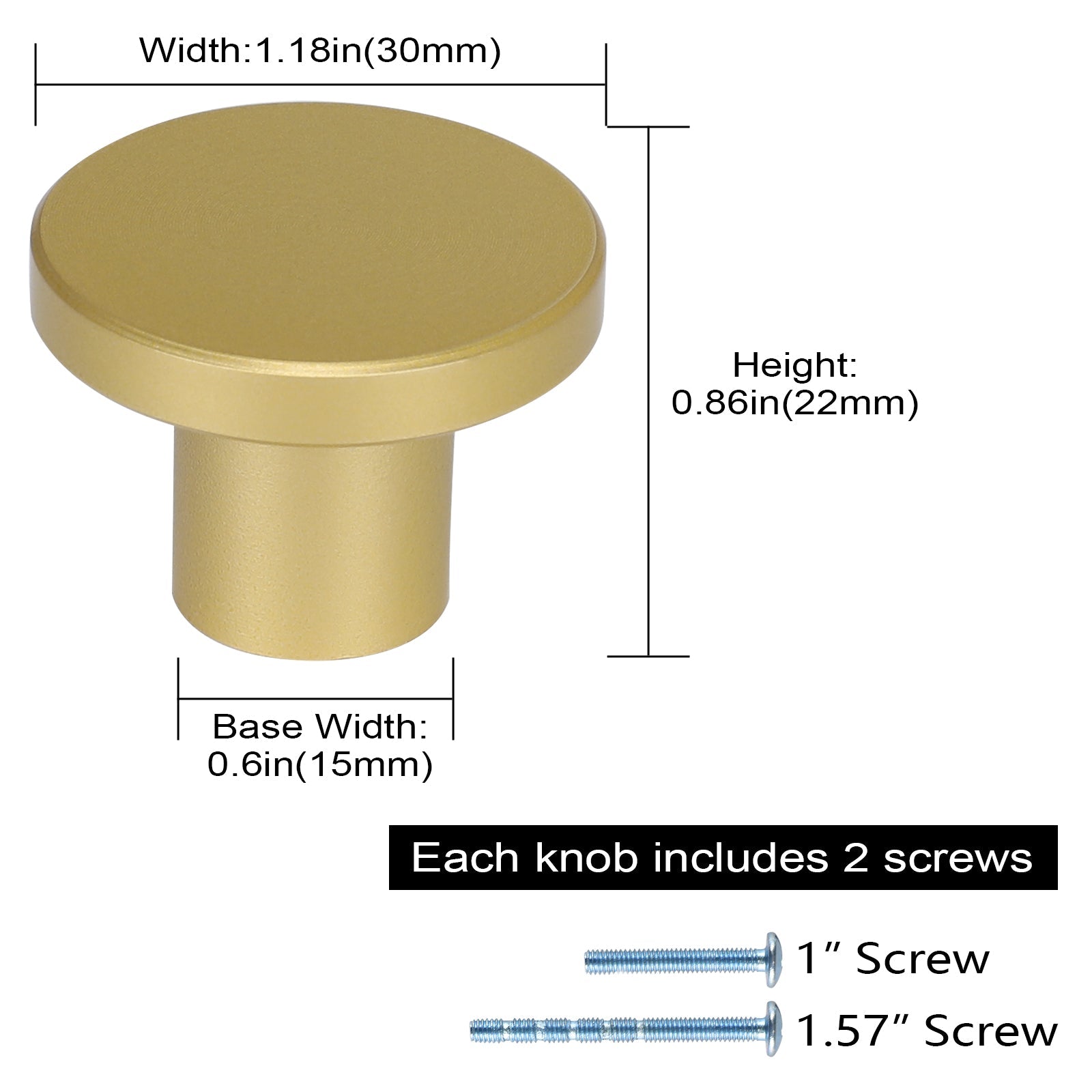 Aluminum Alloy Kitchen Cabinet Knobs