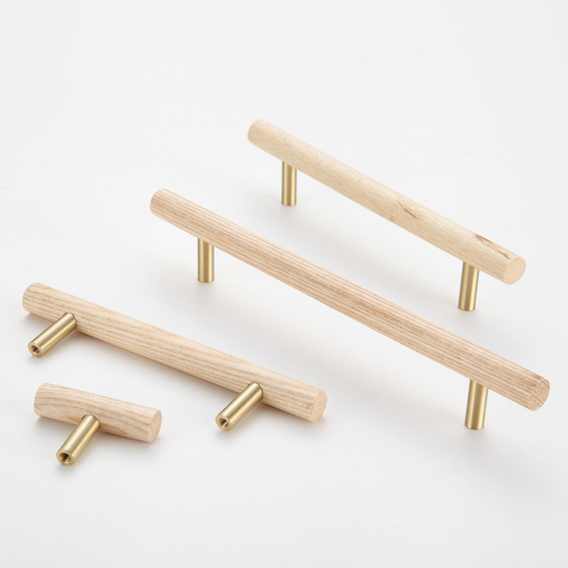 Universal Wooden Door Handles for Drawers Cupboards Kitchen Cabinets