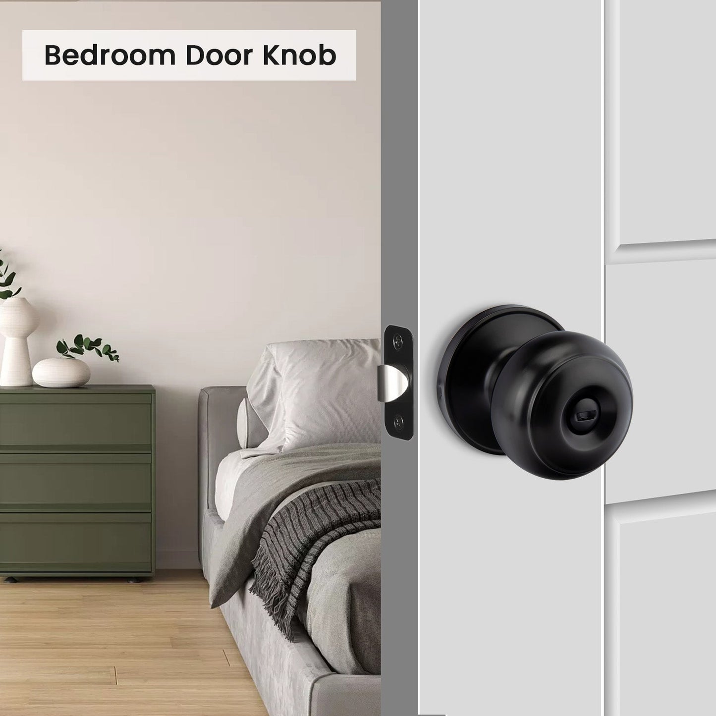Bedroom Interior Keyless Privacy Door Knob