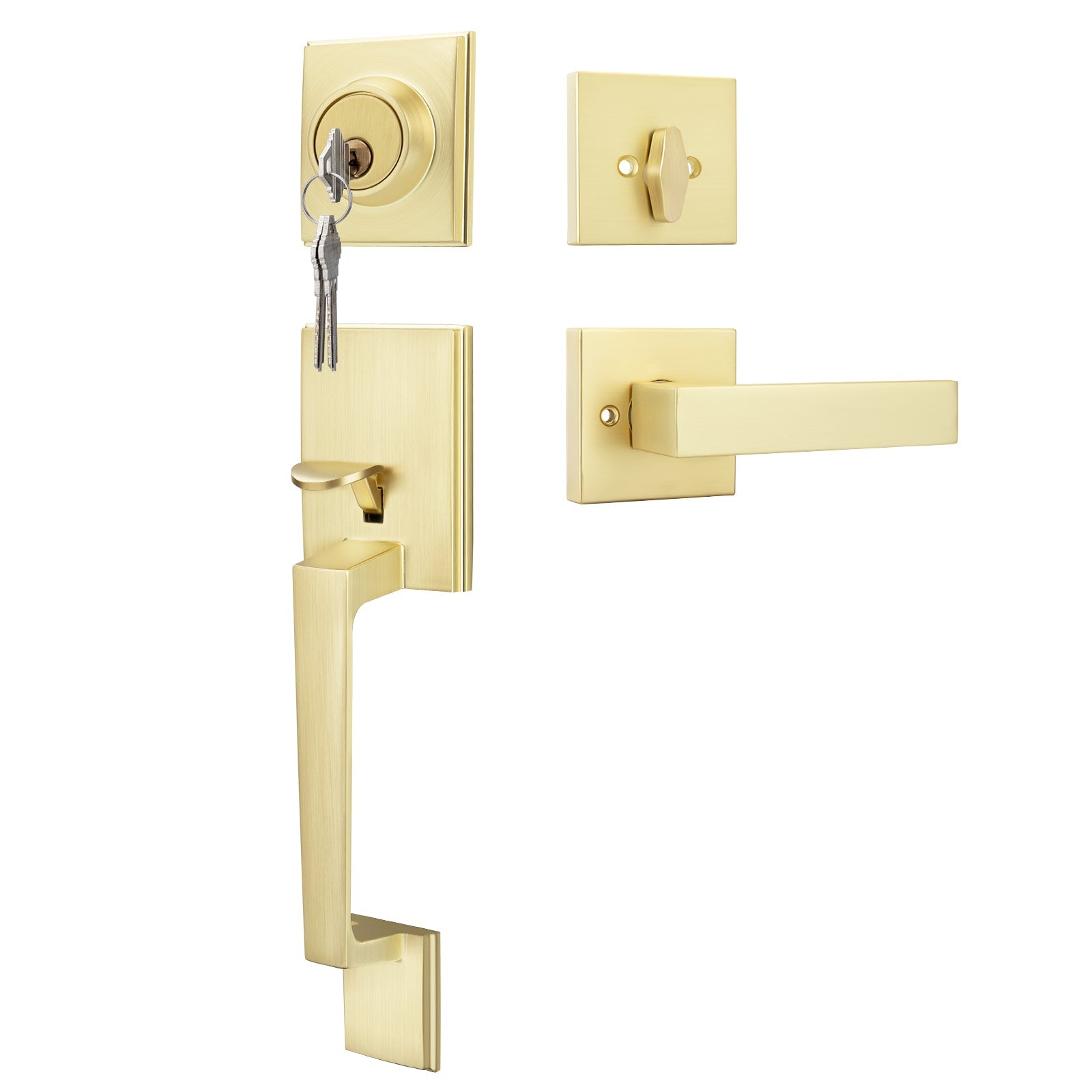 Modern Front Door Lock Reversible Entry Door Handlesets