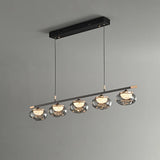 Smoked glass chandelier