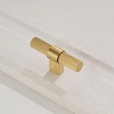 Solid Brass Gold Knurled Hardware Kitchen Cabinet Pulls