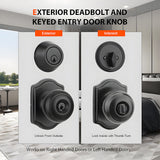 Keyed Entry Front Door Knob Set with Deadbolt